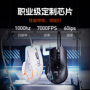 Souris de jeu filaire <span class=keywords><strong>INPHIC</strong></span> avec rétroéclairage RVB, design ergonomique, suivi de mouvement, pour droitiers, 6 boutons programmables - Product Image 3