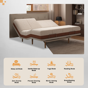 Giường thông minh đa chức năng, có thể điều chỉnh, hiện đại, tích hợp nệm, sản xuất tại nhà máy, có thể tùy chỉnh - Product Image 4