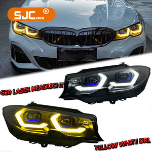Faros Delanteros SJC Auto de Doble Color con Estilo Láser DRL para <span class=keywords><strong>BMW</strong></span> Serie 3 G20 2019-2022, Sistemas de Iluminación para Automóviles, Luces Delanteras Blancas y Amarillas DRL - Product Image 1