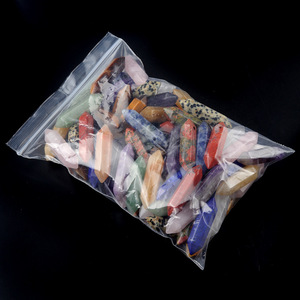 10*40mm 더블 포인트 육각 기둥 펜던트 천연 크리스탈 스톤 드릴링 및 연마된 루즈 스톤 DIY 목걸이 재료 - Product Image 5