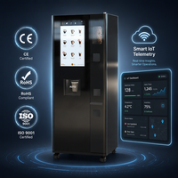 Distributeur automatique de café intelligent pour bureau, hôtel, aéroport, café, avec sortie de tasses automatique et personnalisation de la marque pour les distributeurs