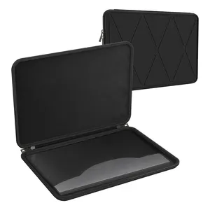 Tas komputer portabel EVA ritsleting tahan air hitam pelindung baru cangkang keras tas Laptop