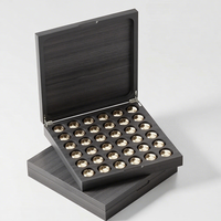 Caja de Regalo de Lujo para Dátiles de Chocolate de Ramadán, Caja de Almacenamiento de Chocolate de Nogal Mate Personalizada, Caja de Madera Reciclable con Tapa Abatible para Chocolate