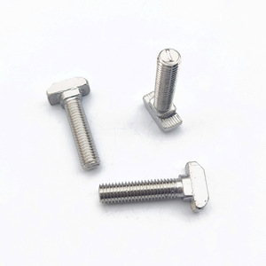 Pernos en T Estándar Europeo, Acero al Carbono Niquelado, Cabeza de Martillo en Forma de T, 30-M6, para Perfil de Aluminio de Barco, Pernos de Alta Calidad - Product Image 1