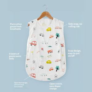 Gilet sans manches en gaze <span class=keywords><strong>de</strong></span> coton pur 4 ou 6 couches pour bébé, gigoteuse anti-gigotement pour nouveau-né, sac <span class=keywords><strong>de</strong></span> couchage en coton pour enfants - Product Image 4