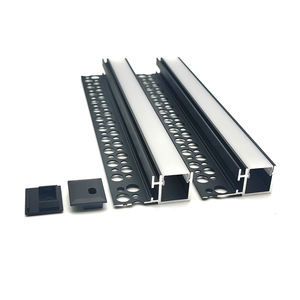 Profilé LED en aluminium YG-B012 pour cloisons sèches de <span class=keywords><strong>plafond</strong></span> Bandes noires Barre de canal Éclairage Encastré Plâtre Gypse - Product Image 2