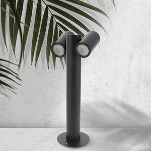 เสาไฟส่องสว่างแบบคู่สำหรับใช้งานในเมือง พร้อมไฟ LED และหน้าจอแสดงอุณหภูมิ สีปรับแต่งได้ ทนทานต่อสภาพอากาศ เหมาะสำหรับการเคลือบในภาชนะ - Product Image 1