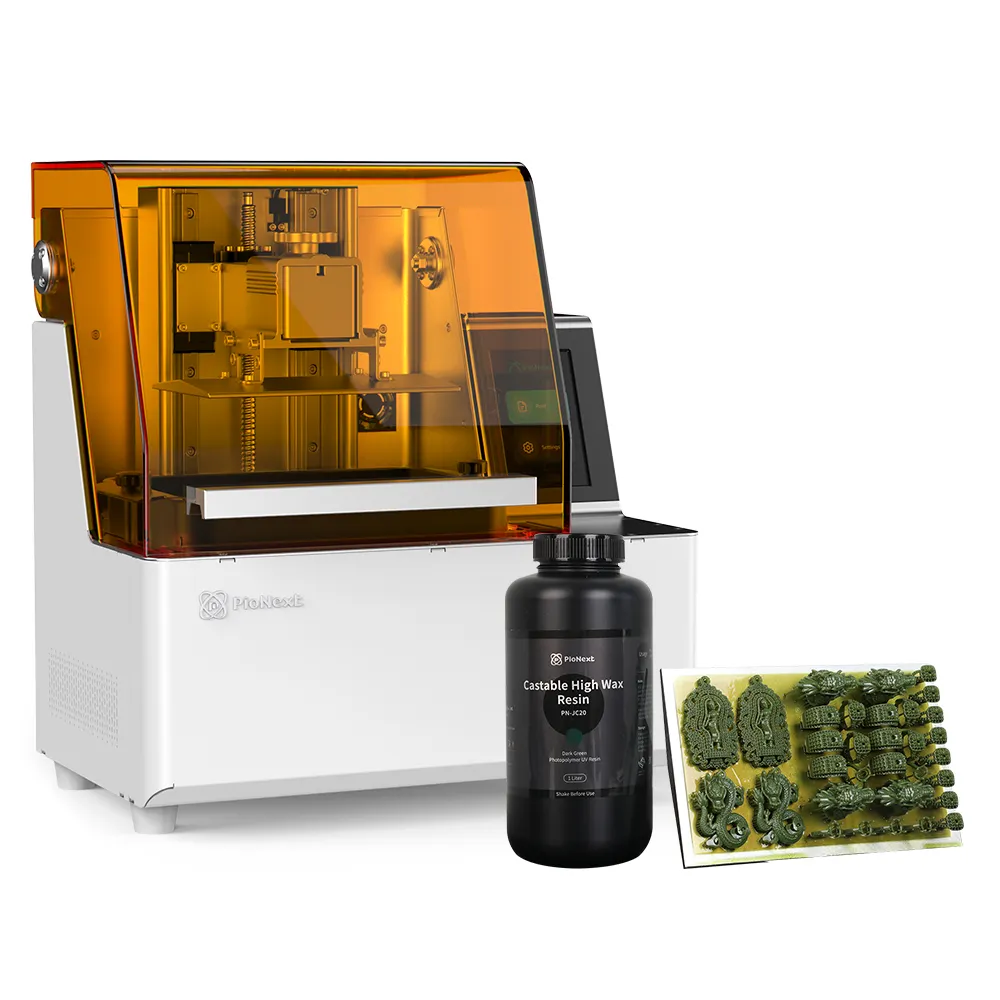 Pionext resina de grande formato 3d impressora coroa dental resina permanente 3d impressão para ouro jóias 3d impressora resina dlp