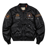 Blouson aviateur OEM conception personnalisée blouson d'aviateur unisexe à broderie zippée