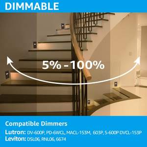 Lampe murale décorative pour escaliers intérieurs certifiée ETL, 3,5 W, IP65, éclairage LED pour marches extérieures - Product Image 5