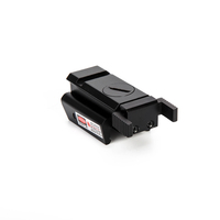 LUGER JG10 Mini Lampe Tactique avec Point Rouge, Lampe Torche, Pointeur Laser Vert, 11mm 20mm, Chasse, Alliage d'Aluminium Noir