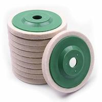 Disques de polissage en feutre 100 % laine pour polisseuse rotative, technique non tissée organique, style uni