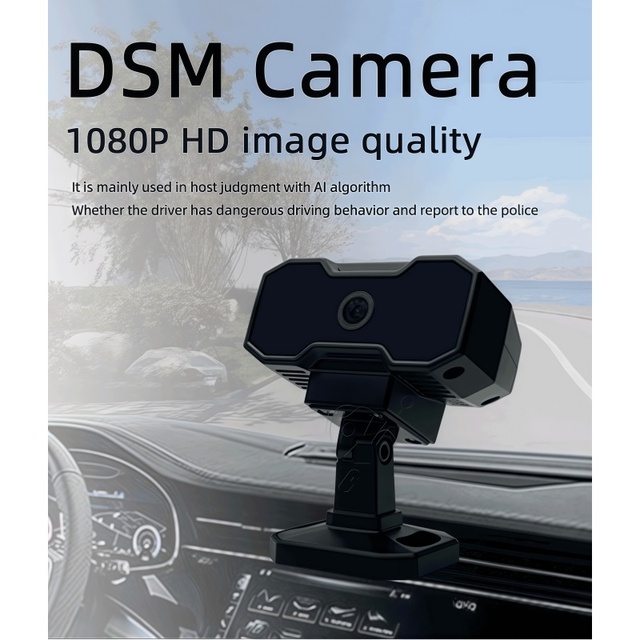 AI DMS Driver Monitoring System Anti-Fatigue Drowsiness Alert with Smoking & Phone Use Detection for Commercial Truck Bus