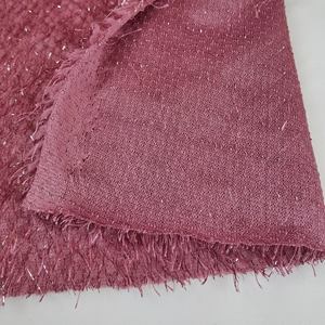 Usine en gros cheveux longs éponge métallique Lurex tricoté <span class=keywords><strong>Jersey</strong></span> tissu pour la décoration de la maison de Noël - Product Image 5
