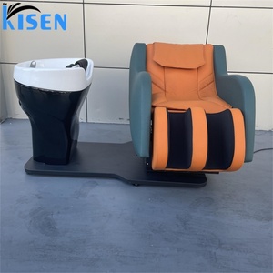 KISEN 2024 Rotatable Black Electric Hairdressing Massage Shampoo Chair <b>Bed</b> with Water Circulation for Sale - Product Image 4