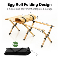 Ensemble de 5 chaises pliantes de camping et tables d'extérieur, table de pique-nique en bois portable, chaises pliantes pour événements, école et chambre