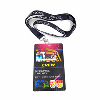 Badge d'identification personnalisé imprimable en plastique pour exposition, carte VIP, badge événementiel avec cordon pour conférence