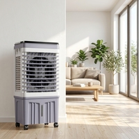 FJ-820DLR Fernbedienbarer Verdunstungsluftkühler 4500 CMH 25L Wassertank 3 Geschwindigkeitsstufen Tragbarer Kühlventilator für Zuhause und Schlafzimmer