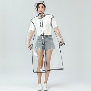 L-3479 Impermeabile Minimalista alla Moda Completamente Trasparente, Oversize e Extra Largo, Inodore, per Escursionismo, Viaggi e Studio - Product Image 2