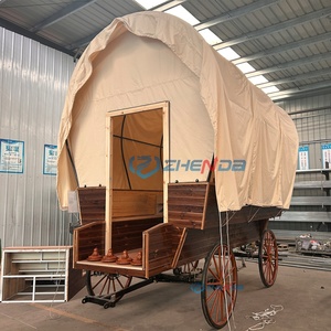 5-6 Person with Roof Outdoor Christmas Decoration Horse Wagon/romantic Wedding Carriage Sightseeing <b>Tent</b> Car Horse Carriage - Product Image 1