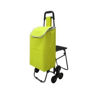 Vente en gros sac Oxford pliable portable personnalisé populaire chariots à bagages chariot avec siège 3 roues d'escalier d'escalade - Product Image 4