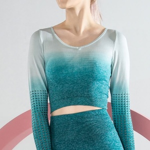 <span class=keywords><strong>Ropa</strong></span> Deportiva personalizada de manga larga para <span class=keywords><strong>mujer</strong></span>, <span class=keywords><strong>ropa</strong></span> de Yoga de leopardo de talla grande - Product Image 4