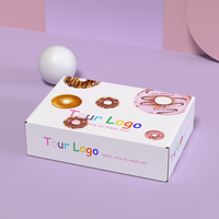 Emballage de pâtisserie pour beignets biodégradable et écologique en gros, boîte en papier personnalisée pour beignets mochi de grande taille avec logo