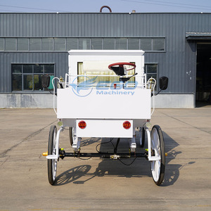 Équipement funéraire : Voiture funéraire électrique blanche de style sculpture, modèle cheval, à vendre, voitures funéraires de style européen - Product Image 3