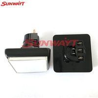 Interrupteur à bouton-poussoir momentané en plastique lumineux de 49*49mm, 12V, prix d'usine pour jeux à monnayeur