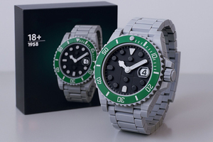 Thiết Kế Sang Trọng Của Người Đàn Ông Cơ Khí Xây Dựng Đồng Hồ Thiết Lập Với Con Trỏ-Phong Cách Hiển Thị Kỹ Thuật Số Quay Số Của Người Đàn Ông Đồng Hồ Xây Dựng Khối Đồ Chơi Thiết Lập - Product Image 2