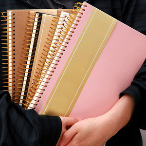2026 Wire Binding Gold Metal Coil Paper Bound Hard Cover Spiral Ruled Notebook <strong>A4</strong> A5 <strong>Planner</strong> - Product Image 2