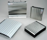 Plaque de protection télescopique en acier pour machine cnc, protection contre la poussière