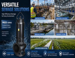 Pompe <span class=keywords><strong>submersible</strong></span> <span class=keywords><strong>pour</strong></span> eaux usées 7,5 kW, à haut débit et haute pression WQD, corps en fonte avec bride standard, disponible immédiatement - Product Image 5