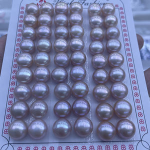 Basic Classic 6-7mm Natural Pink Echte echte Knopfbrot Perlen Ohr stecker - Product Image 5