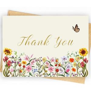 Estampado de lujo Gracias Flores Tarjetas de felicitación <span class=keywords><strong>Felicitaciones</strong></span>/Día DE LA <span class=keywords><strong>MADRE</strong></span>/Feliz cumpleaños Tarjetas de papel de aluminio dorado con sobres - Product Image 4