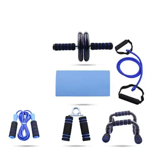 Abdominal Core Exercise Home Gym Workout Exercise Equipment 7-in-1 Ab Wheel Roller Kit For Men Women
