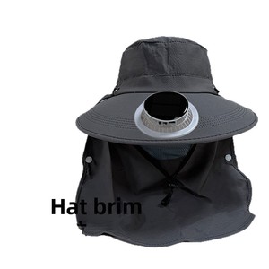<span class=keywords><strong>Chapeau</strong></span> de soleil pour femme avec ventilateur solaire intégré, couvrant tout le visage, à large bord, protection solaire, modèle 011, pour activités de plein air et pêche - Product Image 5