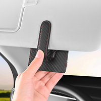 Organisateur de pare-soleil de voiture en cuir de luxe, porte-cartes d'identité universel, porte-permis de conduire, porte-billets, adapté à BMW, Toyota, Honda