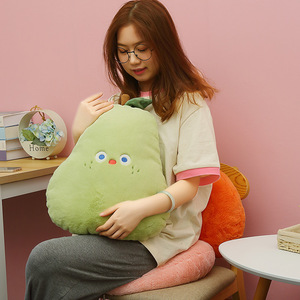 Jacques dibujos animados fruta expresión naranja melocotón almohada fragante juguete de peluche lavado técnica berenjena simulación muñeca edredón - Product Image 4