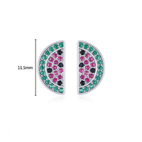 Bijoux fantaisie Boucles d'oreilles en argent sterling 925 plaqué or ou plaqué rhodium avec zircon complet