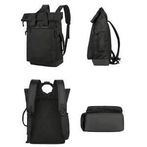 Sac à dos multifonctionnel de randonnée imperméable en polyester personnalisé, sac à dos à roulettes pour ordinateur portable, sac à dos à enroulement - Product Image 6