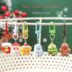 Lindo Llavero Navideño de Dibujos Animados con Colgante de Árbol de Santa, Adorno Festivo para Bolsas de Plástico, Regalo Navideño para Niños y Amigos - Product Image 2