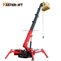 10m 16m 22m hauteur de levage longue capacité d'ascenseur d'araignée de boom 3000Kg 3T 5T 8T 10T 12T grue d'araignée approuvée par CE de 14 tonnes