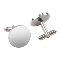 Boutons de manchette minimalistes pour hommes en acier inoxydable poli miroir, gravés au laser, vierges, cadeaux d'affaires