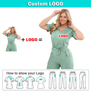 Uniforme personnalisé avec logo, unisexe, de haute qualité, en spandex et polyester, séchage rapide, respirant, fin, pour salon de beauté, spa, hôpital, médecin, infirmière - Product Image 2