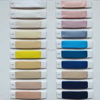 Stock 63 couleurs 100% tissu de doublure en viscose sergé de soie solide pour veste
