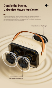 Hot mini hoạt động Hi-Fi kép Mic xách tay 2.0 kênh loa màu duy nhất LED chiếu sáng 2 micro không dây cho 5.3 5 Wát - Product Image 5