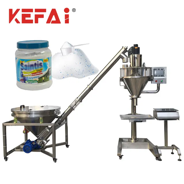 KEFAI China Supplier 2g-5000g Small Auger Screw Detergent Powder Weighing Filling Machine Manufacturer