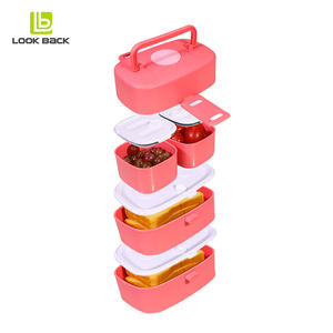 Microondas hombre Rectangular Biodegradable de plástico del paquete de 3 capas de prueba de fugas de bloqueo coreano <span class=keywords><strong>pastel</strong></span> Rosa - Product Image 5