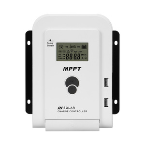 Contrôleur de charge <span class=keywords><strong>solaire</strong></span> MPPT 20A avec écran LCD, régulateur <span class=keywords><strong>solaire</strong></span> PV 12V 24V, contrôleur automatique, double USB, <span class=keywords><strong>panneau</strong></span> <span class=keywords><strong>solaire</strong></span> durable MPQ2024 - Product Image 2